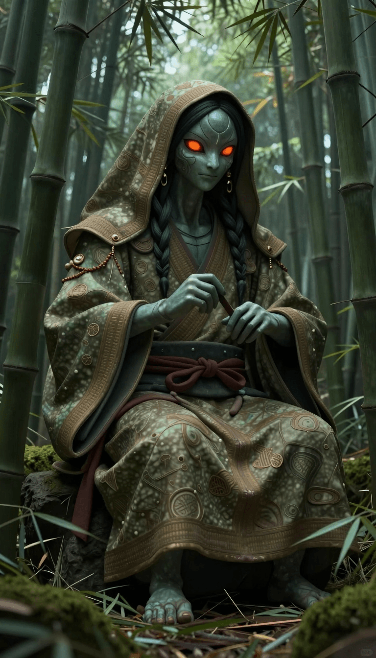 Opheliaai موجه:Ancient sealed yokai...🌙 Don't get lost in the bamboo forest 🎋