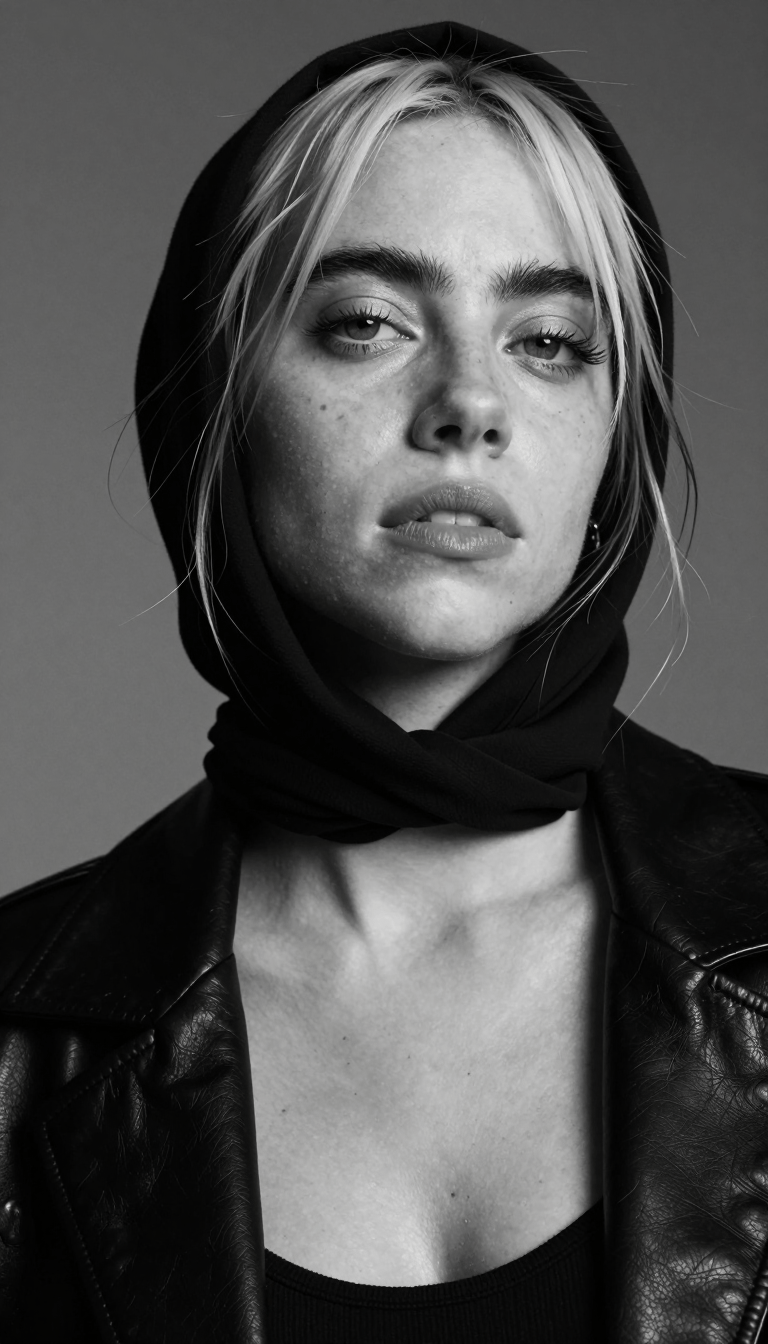 Opheliaai prompt:{ "project_metadata": { "title": "Billie Eilish Luxury Editorial", "format": "Ci…