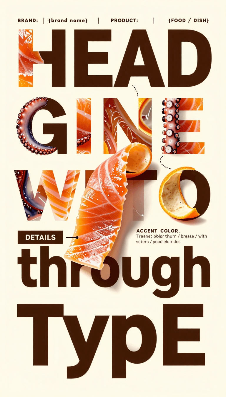 Opheliaai prompt:[BRAND]: {brand name} [PRODUCT]: {food / dish} [HEADLINE]: {short bold word} [IN…