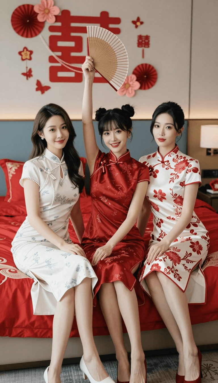 Opheliaai prompt:## [Subject Description] A photorealistic full-body group portrait of **three di…