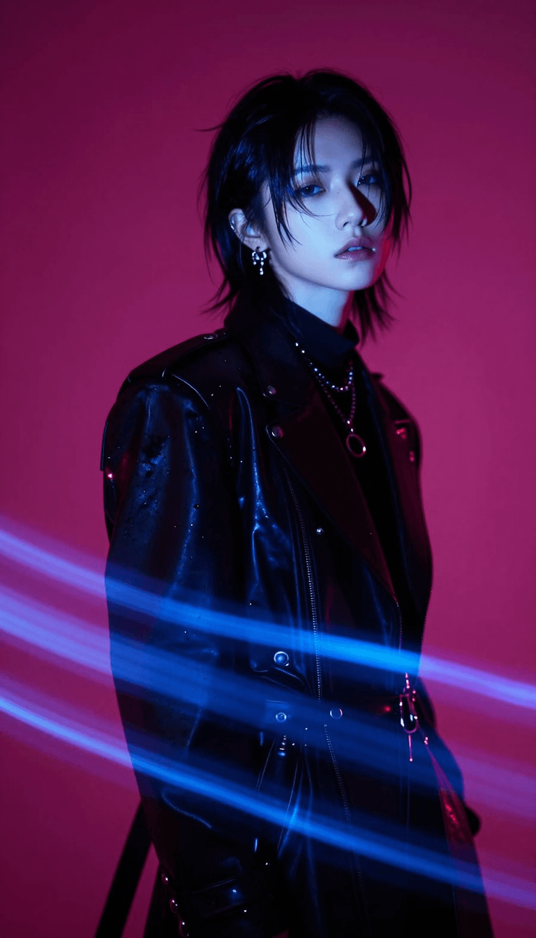 Opheliaai prompt:[Character]'s adult real-life version, Neon Cult Cinema Campaign × Dark Field Av…