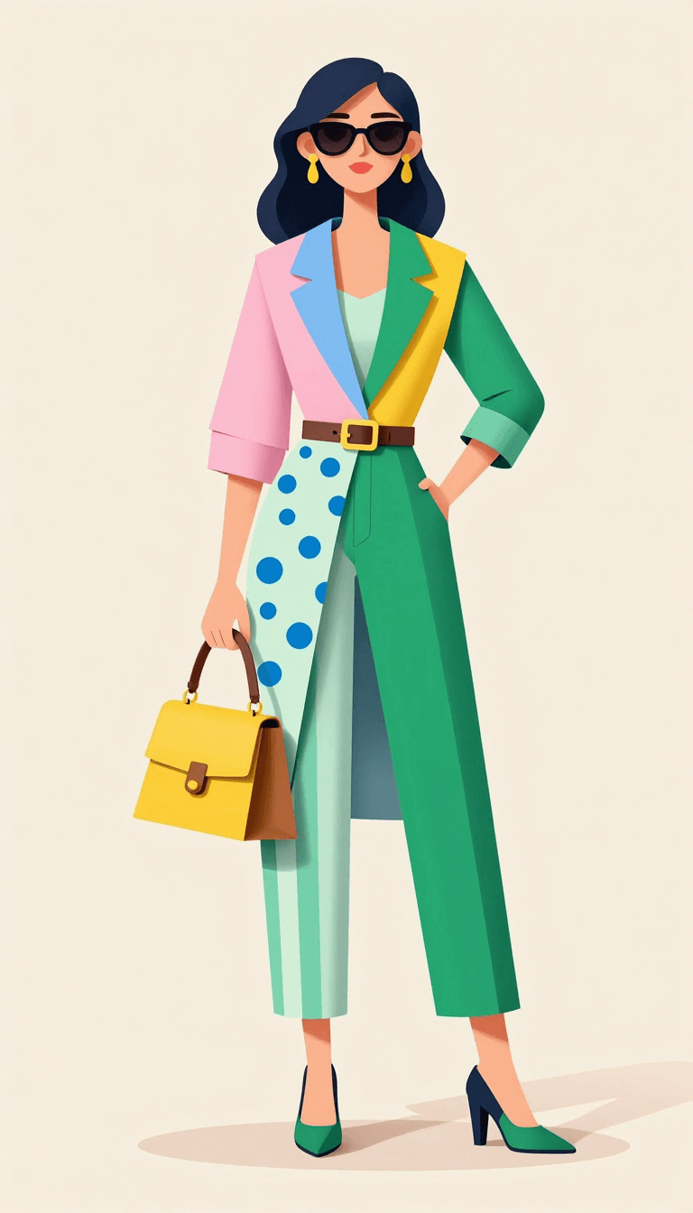 Opheliaai prompt:Create a high-end editorial fashion illustration of a stylish woman wearing a bo…