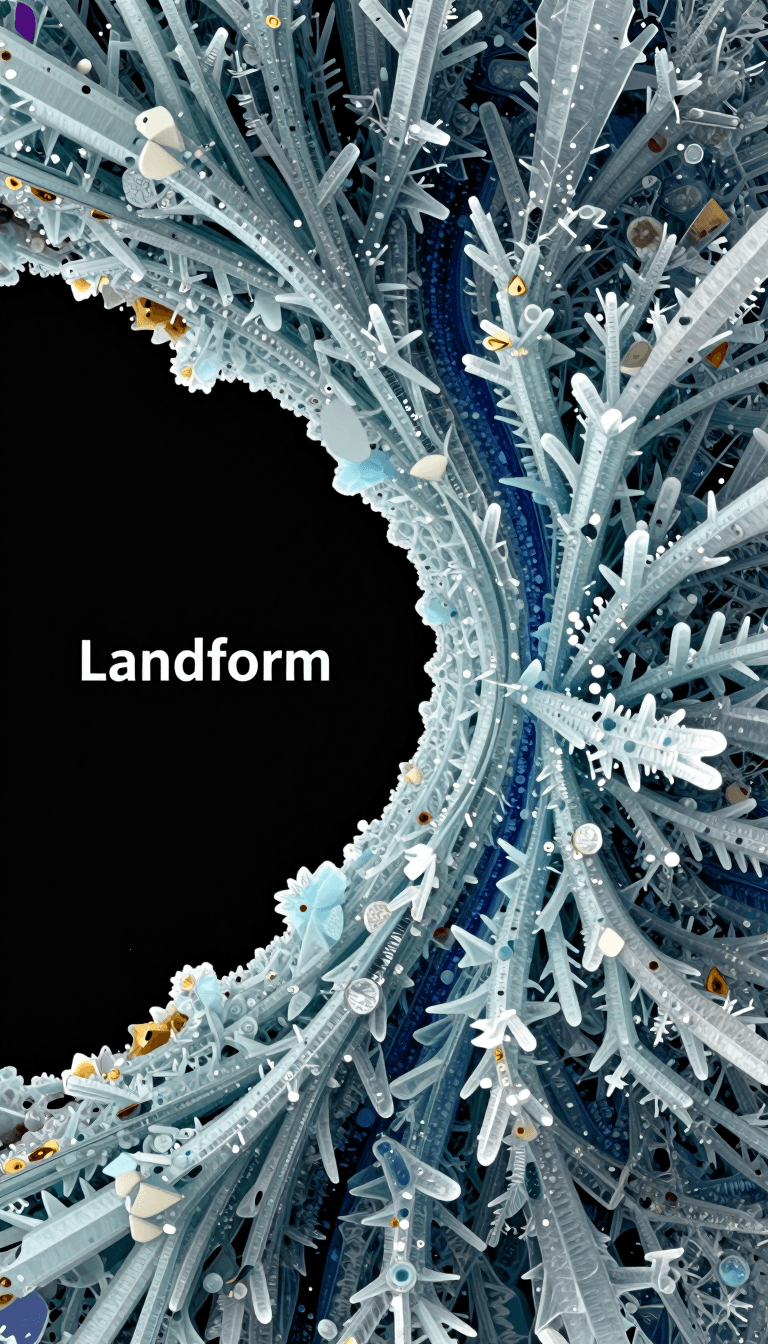 Opheliaai Prompt:Generate a standalone 3:4 vertical artwork, constructing [Landforms] and present…