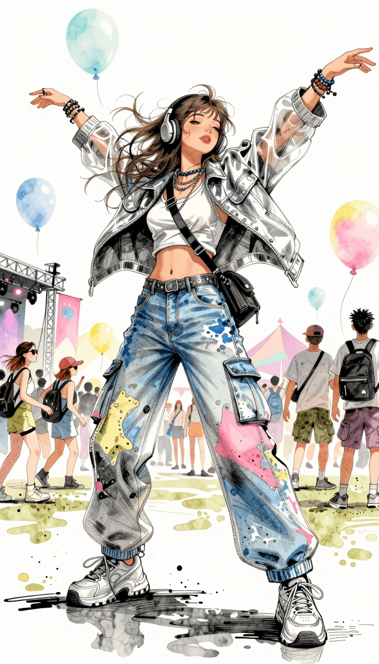 Opheliaai พรอมต์:Vertical ink and watercolor illustration, dramatic low-angle worm's-eye view of…