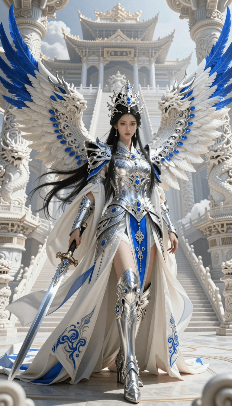 Opheliaai prompt:Masterpiece of epic Chinese celestial dark fantasy fine art, monumental cinemati…